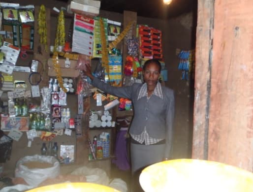 Aster in the shop she runs alongside her salon